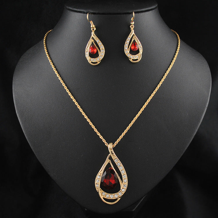 Alloy Crystal Drop Set