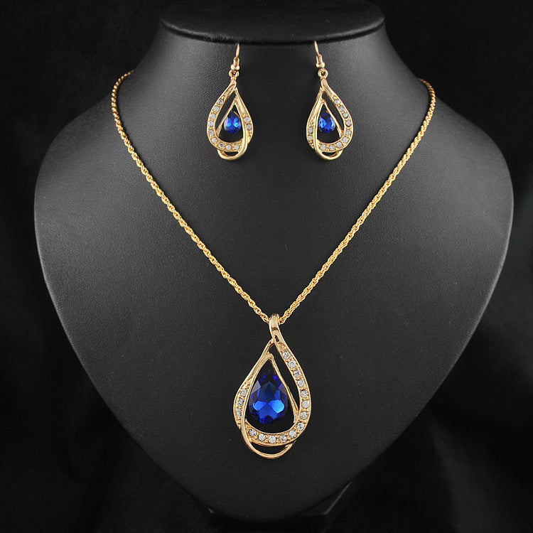 Alloy Crystal Drop Set