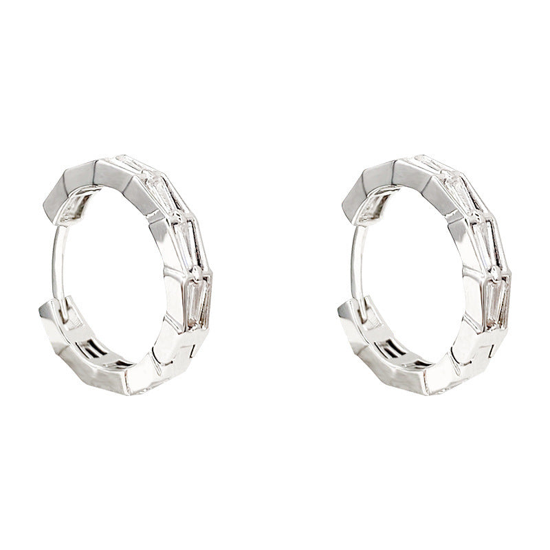 Sterling Silver Simple Zircon Set