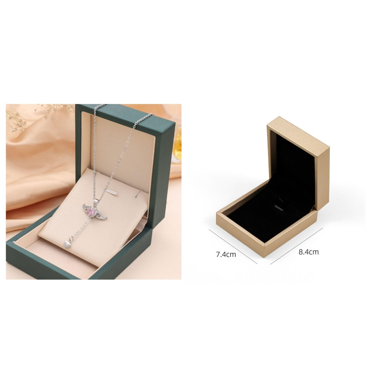 Cupid Heart Wings Necklace