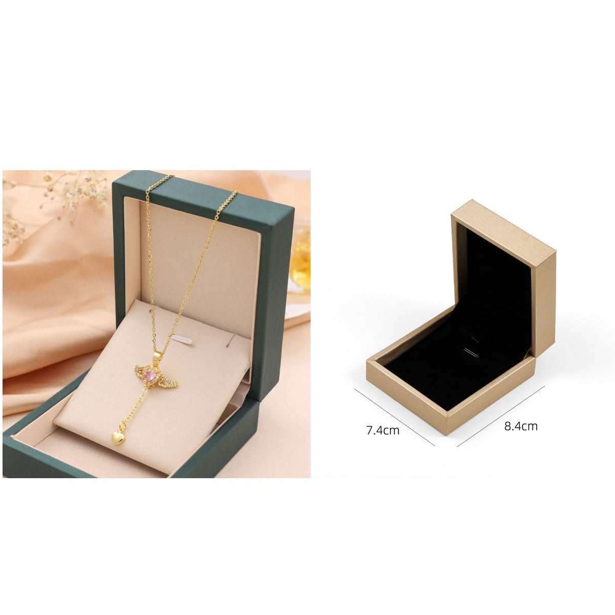 Cupid Heart Wings Necklace