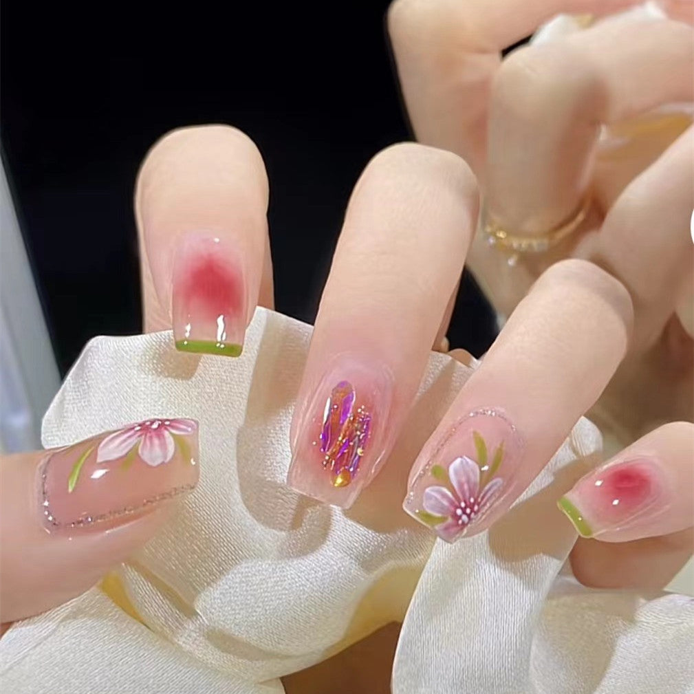 Camellia Smudge Nails